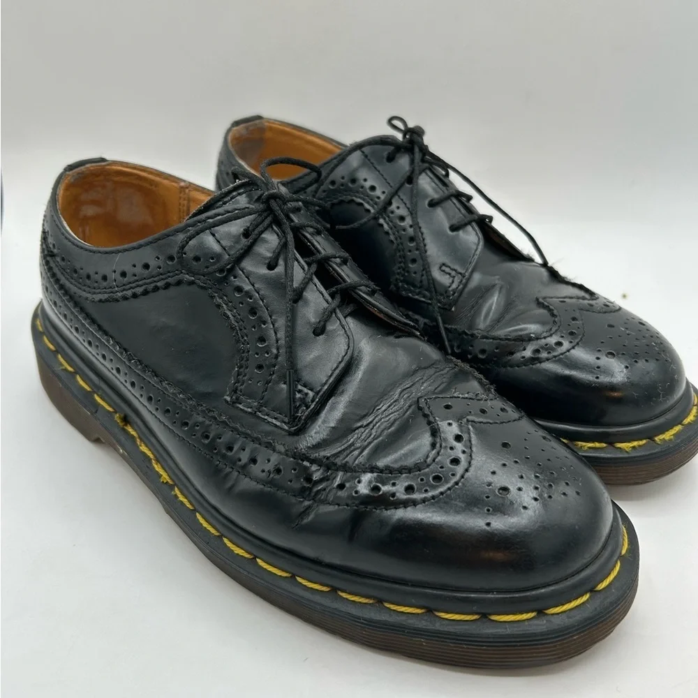 COPY - RARE Vtg Dr Martens 3989 Made in England Wingtip Black Brogues Oxfords C… - Picture 2 of 12